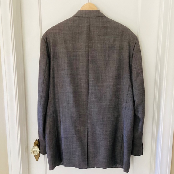 Chaps Men's Sport Coat Gray 100% Wool Size 48 Long Blazer Jacket Office Career - Picture 14 of 15